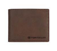 TOM TAILOR Cartera Ron para hombre, tamaño pequeño, diseño de paisaje, piel RFID, pequeña, color marrón