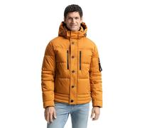 TOM TAILOR Chaqueta acolchada con capucha desmontable para hombre 1046971, 10821 - Mantequilla de cacahuete marrón, M