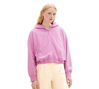 TOM TAILOR Chaqueta vaquera cropped de mujer con capucha, Rosa (32414-rubor de arándanos), XXXL