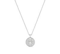 TOM TAILOR - Collar para Mujer en Acero inoxidable - Plateado - con Preciosa - Colgante de Círculo - TT-N0010