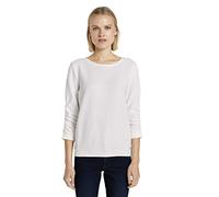 TOM TAILOR Denim 1021114 Sudadera con estampado para Mujer, Blanco (10332 - Off White), XXL
