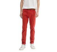 TOM TAILOR Denim 1027694 Pantalones Chinos Ajustados, 14302-Velvet Red, 31W x 34L para Hombre