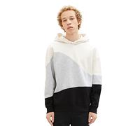 TOM TAILOR Denim 1037604 Sudadera, 12906-Lana de Color Blanco, L para Hombre