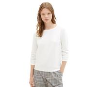TOM TAILOR Denim 1039979 Sudadera con Mangas y Estructura, 10332-off White, XXL para Mujer