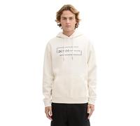 TOM TAILOR Denim 1043298 Sudadera, 12906-Lana de Color Blanco, XL para Hombre