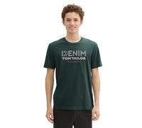 TOM TAILOR Denim 1043480 Camiseta, 10362-Dark Gable Green, L Hombres