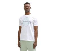 TOM TAILOR Denim 1043491 Camiseta, 10991-Knit White, M Hombres