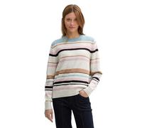 TOM TAILOR Denim 1043981 Jersey de Punto con patrón de Rayas de Colores, 36539-Irregular Multicolor Stripe, L para Mujer