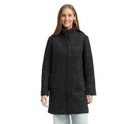 TOM TAILOR Denim Abrigo de lana para mujer 1047539 Bouclé con cuello alto, 10369 - Light Tarmac Grey Melange, XL