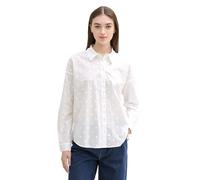 TOM Tailor Denim Blusa de Mujer con Botones y Estructura, 20000 - White, L