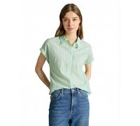 Tom Tailor Denim Blusa para Mujer 1050272, 40473-Matcha Green White Stripe, XXL