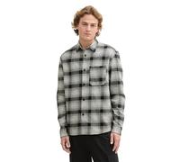 TOM TAILOR Denim Camisa para Hombre, 36739 - Black White Check, L
