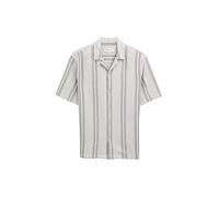 TOM TAILOR Denim Camisa para Hombre, 38198 - Chalk Grey Structure Stripe, XXL