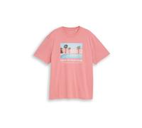 TOM TAILOR DENIM Camiseta azul cielo / verde oscuro / rosa claro / blanco XL EUR