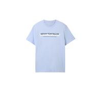 TOM TAILOR DENIM Camiseta azul claro / azul oscuro / blanco L azul claro / azul oscuro / blanco
