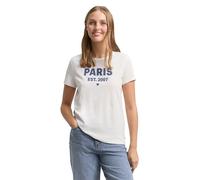 TOM TAILOR Denim Camiseta de Mujer, 10332 Off White, L