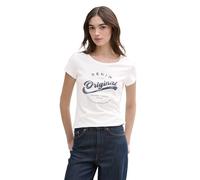 TOM TAILOR Denim Camiseta de Mujer, 10332 Off White, L