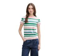 TOM TAILOR Denim Camiseta de Mujer, 37161 - Multicolor Stripe, M