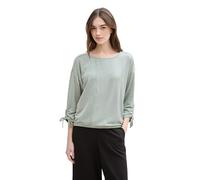 TOM TAILOR Denim Camiseta de Mujer, 37710 - Green White Small Stripe, M