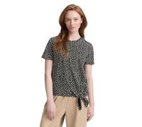 TOM TAILOR Denim Camiseta de Mujer, 38411 - Black White Dotted Print, L