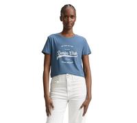 TOM TAILOR Denim Camiseta de Mujer con Estampado, 28969 - Dusty Denim Blue, S