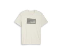 TOM TAILOR DENIM Camiseta gris oscuro / blanco / offwhite XL gris oscuro / blanco / offwhite