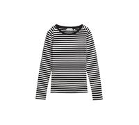 TOM TAILOR DENIM Camiseta negro / blanco L negro / blanco