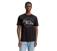 TOM TAILOR Denim Camiseta para Hombre, 10916 - Almost Black, XL