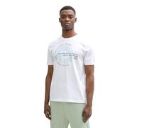 TOM TAILOR Denim Camiseta para Hombre, 10991 - Knit White, XXL