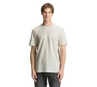 TOM TAILOR Denim Camiseta para Hombre, 32257 - Greyish White, M