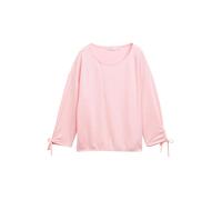 TOM TAILOR DENIM Camiseta rosa / blanco L rosa / blanco