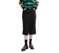 TOM TAILOR Denim Falda Midi para Mujer, 14482 Deep Black, S