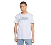 TOM TAILOR Denim Hombre Camiseta con logotipo impreso 1030693, 20000 - White, L