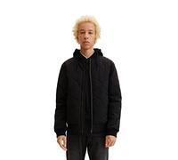 TOM TAILOR Denim Hombre Chaqueta bomber con capucha desmontable 1033644, 29999 - Black, XL