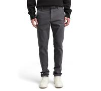 TOM TAILOR Denim Hombre Pantalones chinos rectos con cinturón 1020451, 23975 - Anthra Dobby Yarn Dye, 32W / 34L