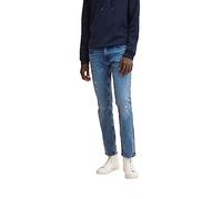 TOM TAILOR Denim Hombre Vaqueros 202212 Piers Slim, 10122 - Destroyed Light Stone Blue Denim, 32W / 32L