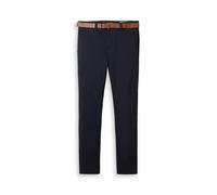 TOM TAILOR Denim 1008253 Pantalones chinos con cinturón para Hombre, Azul (10668 - Sky Captain Blue), 33W / 34L