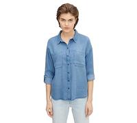 TOM TAILOR Denim Señoras Blusa de camisa vaquera de gran tamaño 1024141, 10110 - Blue Denim, M