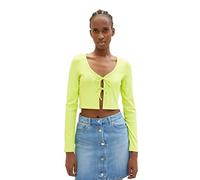 TOM TAILOR Denim Señoras Camiseta de manga larga 1035373, 24702 - Neon Lime, M