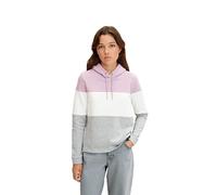 TOM TAILOR Denim Señoras Sudadera con capucha con rayas 1034348, 28995 - Soft Mauve, XL