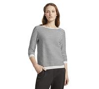 TOM TAILOR Denim Señoras Sudadera con rayas 1017277, 26032 - Blue White Structured Stripe, S