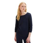 TOM TAILOR Denim Sudadera con Mangas fruncidas para Mujer, Sky Captain Blue 10668 - Juego de Mesa [Importado de Alemania], L