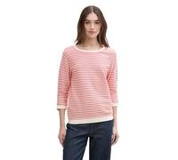 TOM TAILOR Denim Sudadera para Mujer, 37366 - Red White Structure Stripe, XS