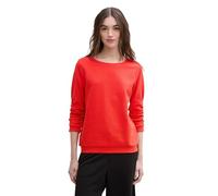 Tom Tailor Denim Sudadera para Mujer con Mangas y Estructura, 13745 - Scarlet Red, XL