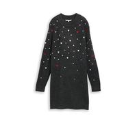 TOM TAILOR DENIM Vestido de punto rojo / negro moteado / blanco XS rojo / negro moteado / blanco