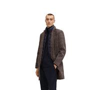 TOM TAILOR Hombre Abrigo de lana 2 en 1 1032505, 30506 - Blue Brown Boucle Wool Check, XL