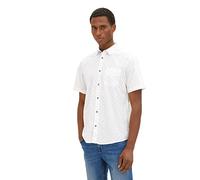 TOM TAILOR Hombre Camisa 1034880, 31320 - Off White Green Minimal Design, M