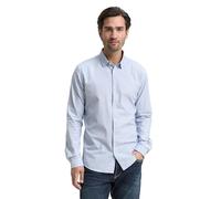 TOM TAILOR Hombre Camisa Slim Fit con estructura 1023881, 24183 - Light Blue White Structure, M