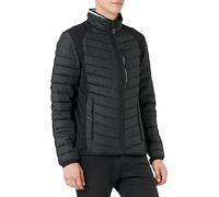 TOM TAILOR Hombre Chaqueta acolchada híbrida 1031475, 29999 - Black, XXL