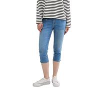 TOM TAILOR Jeans Capri 1045738 para Mujer, 10280-Light Stone Wash Denim, 10, 10280 - Light Stone Wash Denim, 38